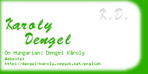 karoly dengel business card