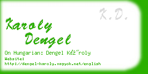 karoly dengel business card
